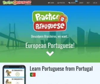Practiceportuguese.com(Learn European Portuguese) Screenshot