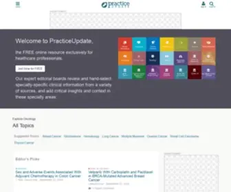 Practiceupdate.com(PracticeUpdate connects healthcare professionals with the information) Screenshot