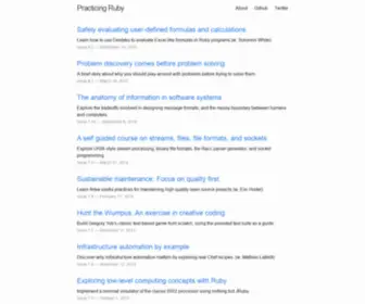 Practicingruby.com(Practicing Ruby) Screenshot