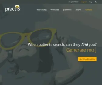 Practisinc.com(Healthcare Marketing Company) Screenshot