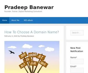 Pradeepbanewar.com(Pradeep Banewar) Screenshot