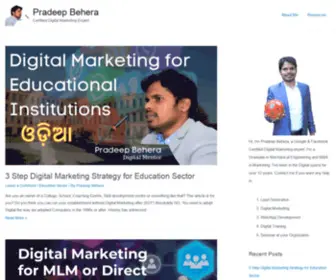 Pradeepbehera.com(Future is Digital) Screenshot