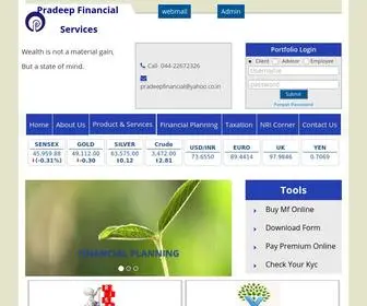 Pradeepfin.com(Pradeep financial) Screenshot