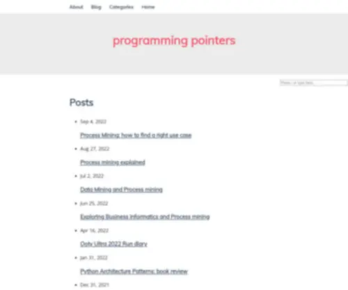 Pradeeppant.com(Programming pointers) Screenshot