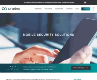 Pradeo.com(Mobile security solutions) Screenshot