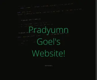 Pradyumngoel.com(Pradyumn Goel's Website) Screenshot