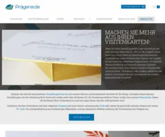 Praegerei.de(Geprägte Visitenkarten) Screenshot