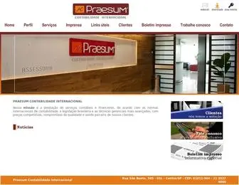 Praesum.com.br(Contabilidade Internacional) Screenshot