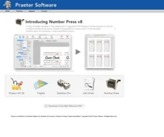 Praetersoftware.com(Physics and Statistics Calculation Software) Screenshot