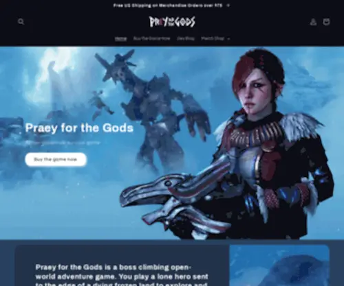 Praeyforthegods.com(Praey for the Gods) Screenshot