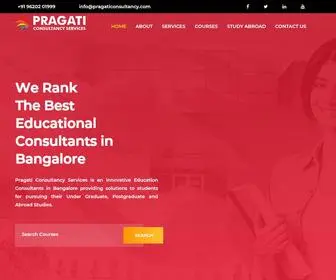 Pragaticonsultancy.com(Pragati Education Consultants in Bangalore) Screenshot