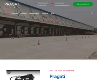 Pragatiwarehousing.com(Pragati Warehousing) Screenshot