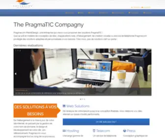 Pragmacom.eu(Pragmacom Main&Design : Hébergement de sites web) Screenshot