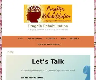 Pragmarehab.in(A Equity based Counselling Service Firm) Screenshot