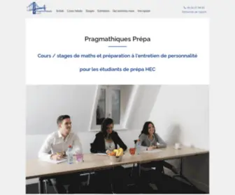 Pragmathiquesprepa.fr(PRAGMATHIQUES Prépa) Screenshot