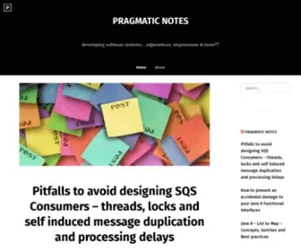 Pragmaticnotes.com(Pragmatic Notes) Screenshot