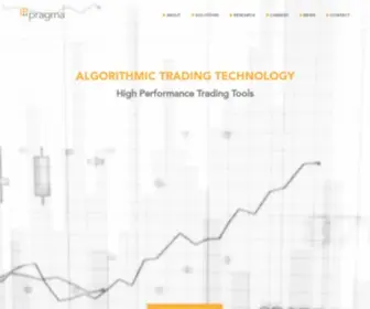 Pragmatrading.com(Multi-Asset Algorithmic Trading Technology from Pragma) Screenshot