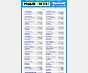 Prague-Hostels.cz(Accommodation in Prague hostels and cheap backpackers) Screenshot