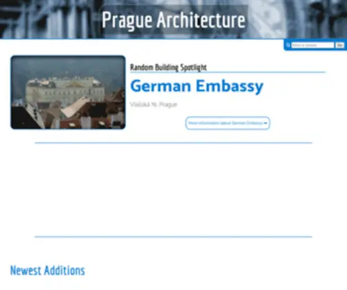 Praguearchitecture.com(The Prague building guide) Screenshot