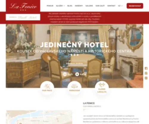 Praguelafenice.com(Hotel La Fenice) Screenshot