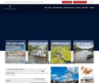 Praguesteamboats.com(A river cruise on the Vltava) Screenshot