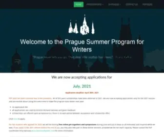 Praguesummer.com(The Prague Summer Program for Writers) Screenshot