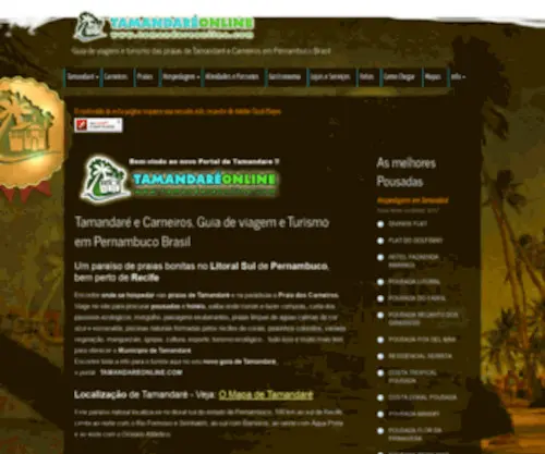 Praiadetamandarecarneiros.com(Tamandaré Online) Screenshot
