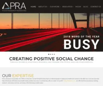 Prainc.com(Policy Research Associates) Screenshot