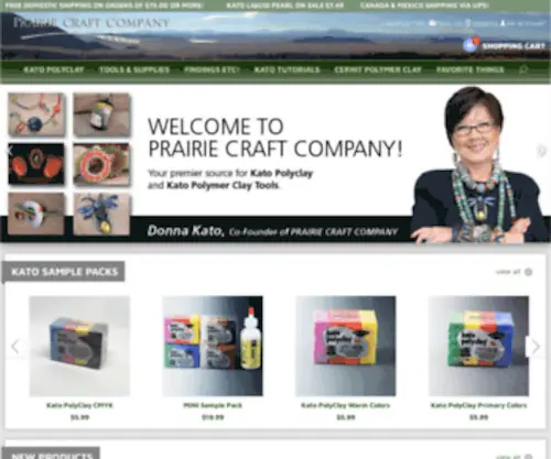 Prairiecraft.com(PolyClay & Polymer Clay by Donna Kato) Screenshot