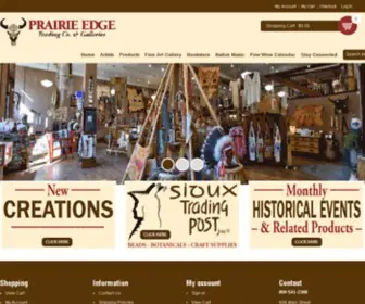 Prairieedge.com(Native American Art) Screenshot