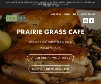 Prairiegrasscafe.com(Northbrook New American Restaurant) Screenshot