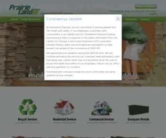 Prairielanddisposal.com(Prairieland) Screenshot