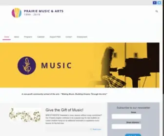 Prairiemusic.org(Prairie Music & Arts) Screenshot