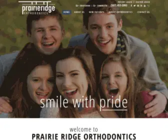 Prairieridgeortho.com(Prairie Ridge Orthodontics) Screenshot