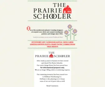 Prairieschooler.com(Prairie Schooler Counted Cross Stitch Needlepoint Patterns and Designs) Screenshot