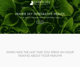 Prairieskyhealth.ca(Your #1 choice for Naturopathic Medicine and BodyTalk in Regina) Screenshot