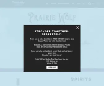 Prairiewolfspirits.com(Prairie Wolf Distillery) Screenshot