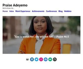 Praiseadeyemo.com(Get to know me) Screenshot