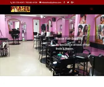 Praisehairbraiding.com(Best Hair Braiding Salon Services Suitland MD) Screenshot