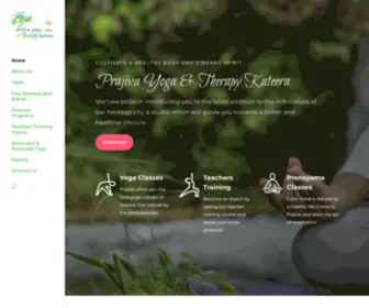 Prajiva.com(Prajiva Yoga & Therapy Kuteera) Screenshot