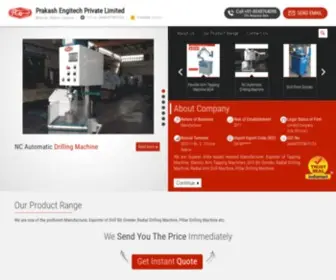 Prakashmachines.co.in(Prakash Engitech Private Limited) Screenshot