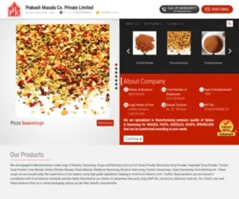 Prakashseasoning.com(Prakash Masala Co) Screenshot