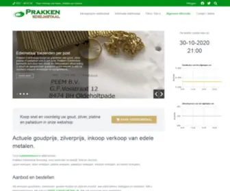 Prakkenedelmetaal.nl(Prakken Edelmetaal inkoop goud) Screenshot