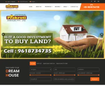 Prakrutiavenue.com(Best Real Estate Company) Screenshot