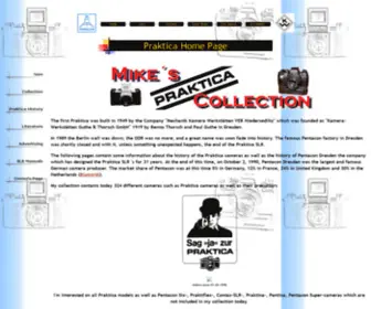 Praktica-Collector.de(Mike's Praktica Home) Screenshot