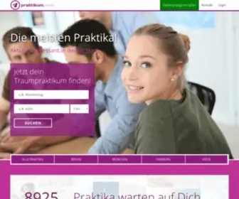 Praktikum.com(Die meisten Praktika in Deutschland) Screenshot