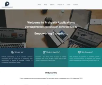 Prakyathapplications.com(Prakyath Applications) Screenshot