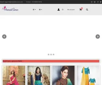 Pramadasarees.com(Complete Rang of Sarees & Kid Wear) Screenshot