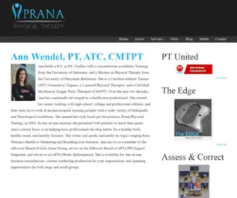 Prana-PT.com(Prana Physical Therapy) Screenshot