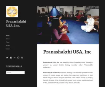 Pranashakthiusainc.org(Pranashakthi USA) Screenshot